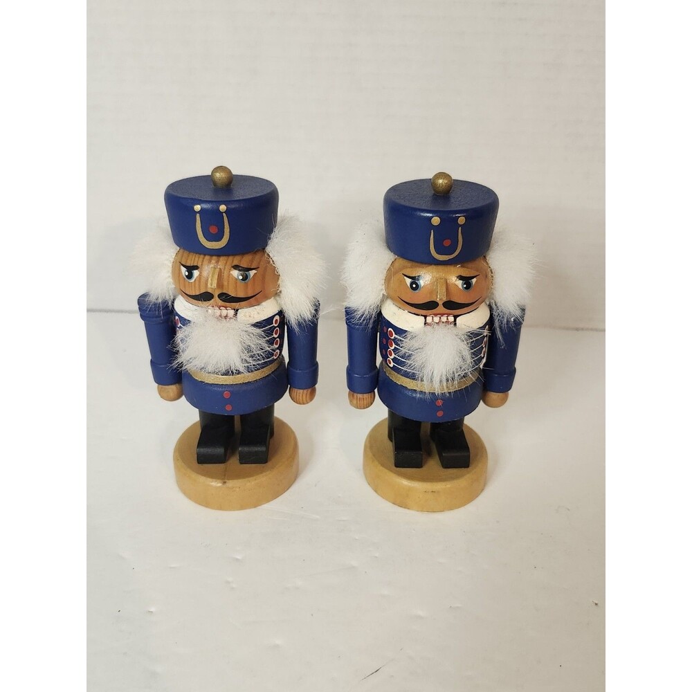 Lot Of 2 Wooden Nutcrackers 5"